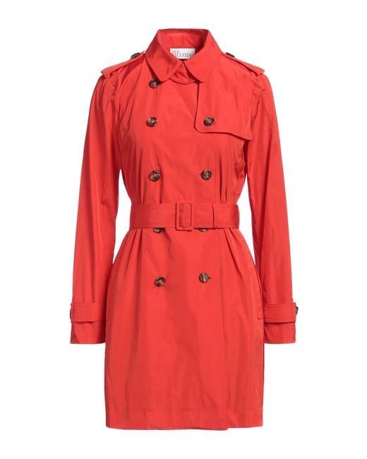 RED Valentino Overcoat & Trench Coat in Red | Lyst