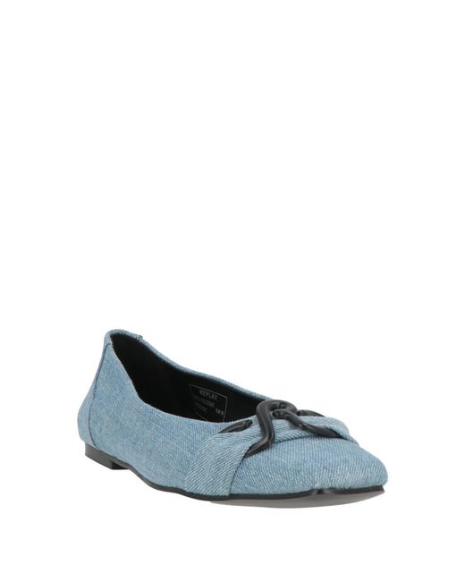 Replay Blue Ballet Flats