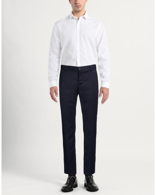 Daniele Alessandrini Blue Pants Polyester, Viscose, Elastane for men