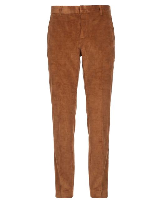 Daniele Alessandrini Brown Pants Polyester, Polyamide, Elastane for men