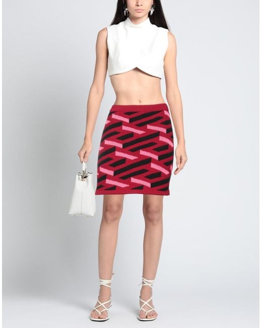 Versace Red Mini Skirt