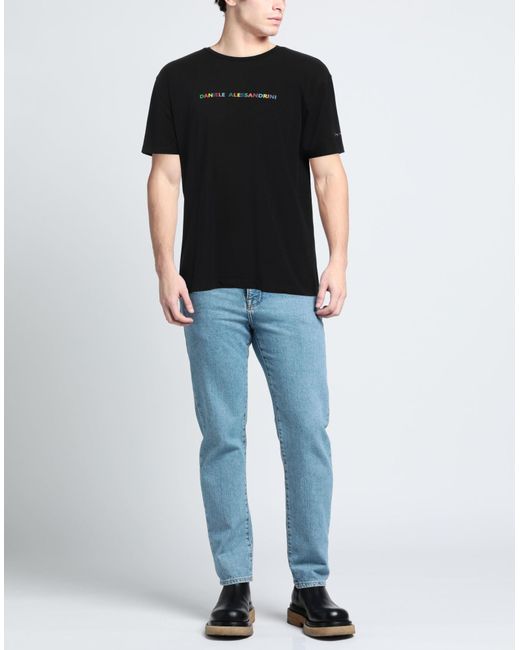 Grey Daniele Alessandrini Black T-shirt for men