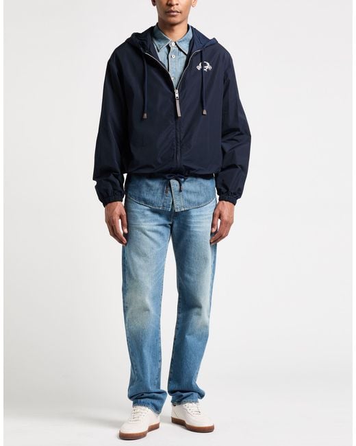 Moschino Blue Jacket Polyester, Cotton for men