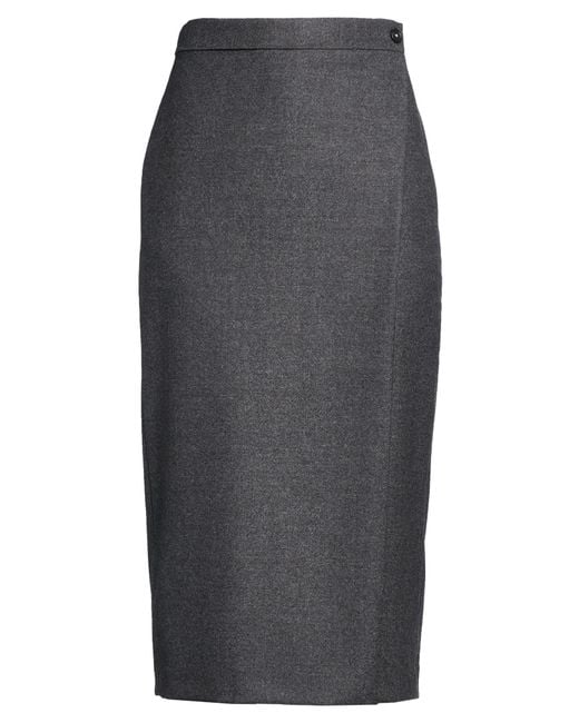 Massimo Alba Gray Midi Skirt Wool