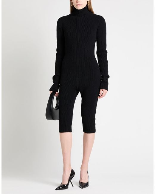 Rick Owens Black Jumpsuit Virgin Wool