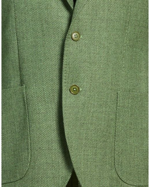 Tombolini Green Blazer Virgin Wool for men