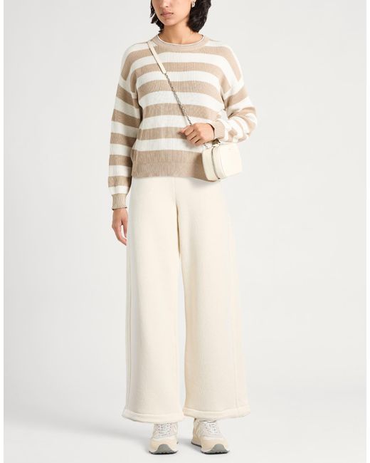 Max Mara White Pants Cotton, Polyester