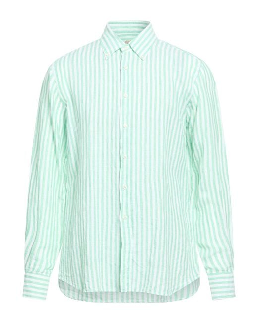 Xacus Green Shirt Linen for men