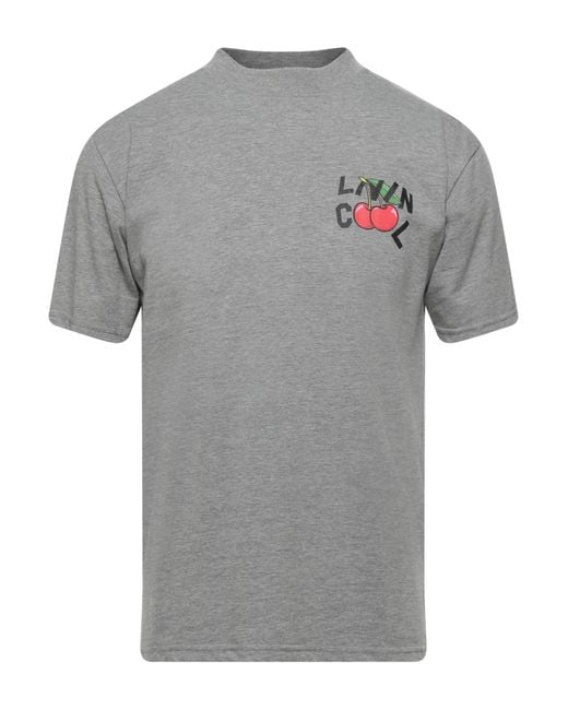 LIVINCOOL Gray T-Shirt Cotton, Polyester for men