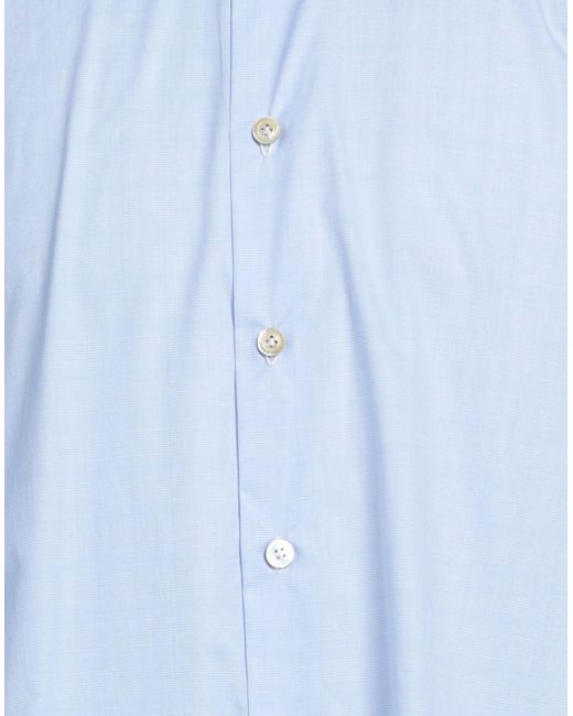 Kiton Blue Shirt Cotton for men