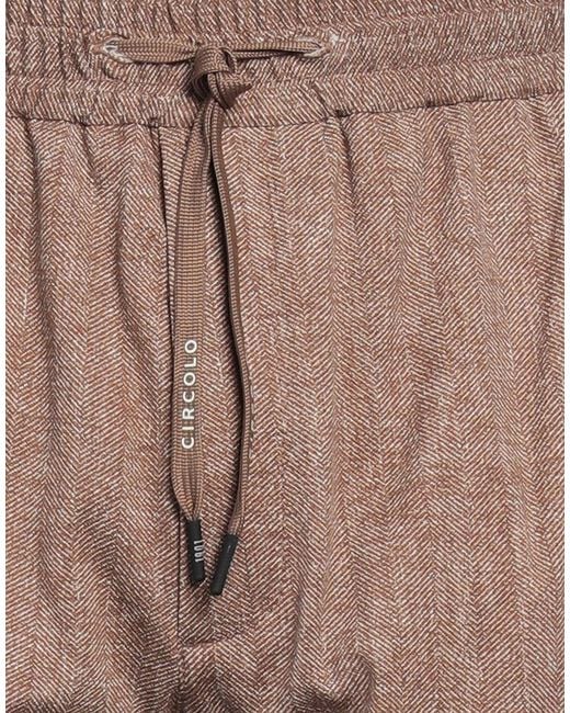 Circolo 1901 Brown Pants Cotton, Elastane for men