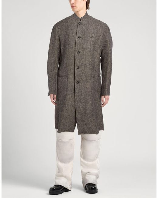 Masnada Gray Coat Hemp, Wool for men