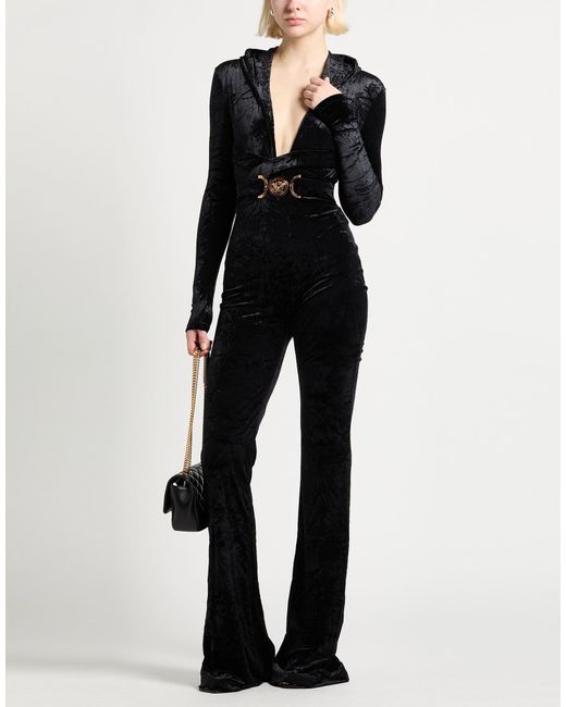 Versace Black Jumpsuit Polyester, Elastane