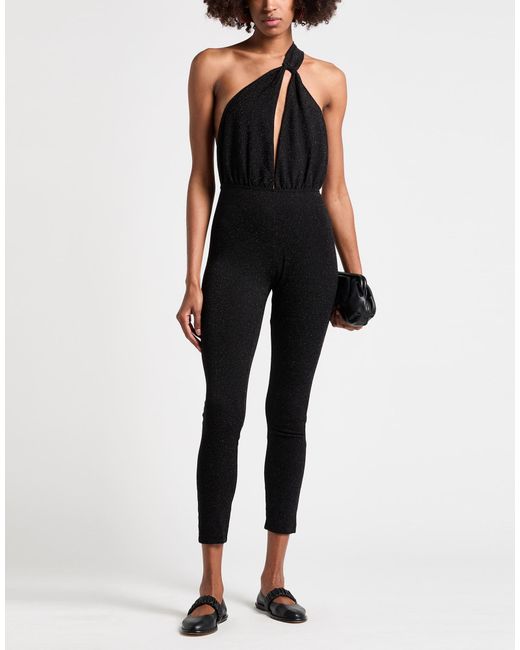 4giveness Black Jumpsuit Viscose, Polyester, Polyamide, Elastane