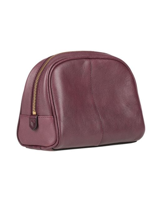 The Bridge Purple Plum Beauty Case Cow Leather