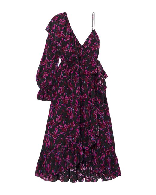 Les Rêveries Purple Midi Dress