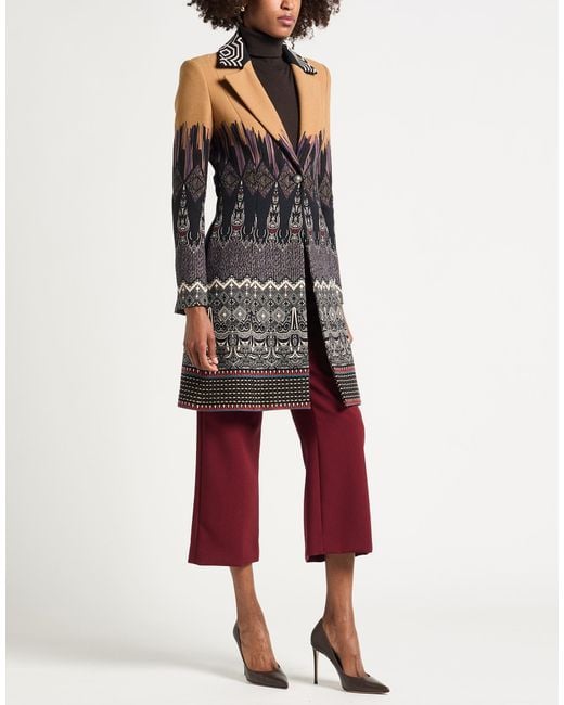 Etro Black Coat Wool, Elastane
