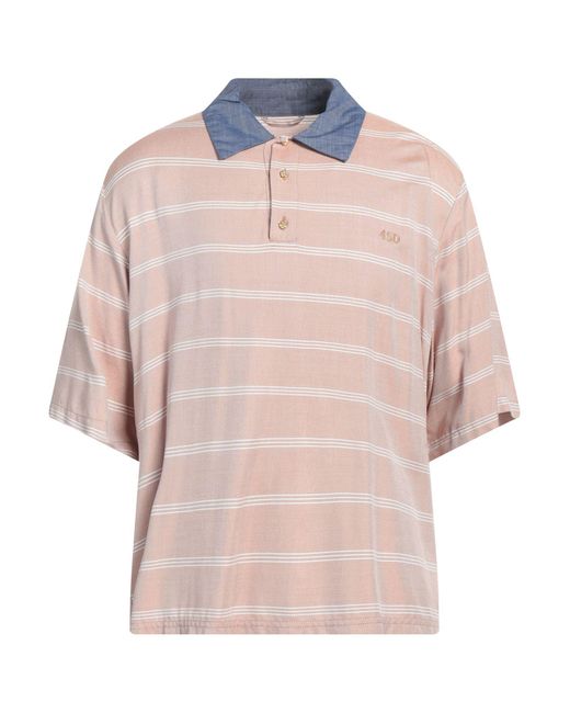 4SDESIGNS Pink Polo Shirt for men