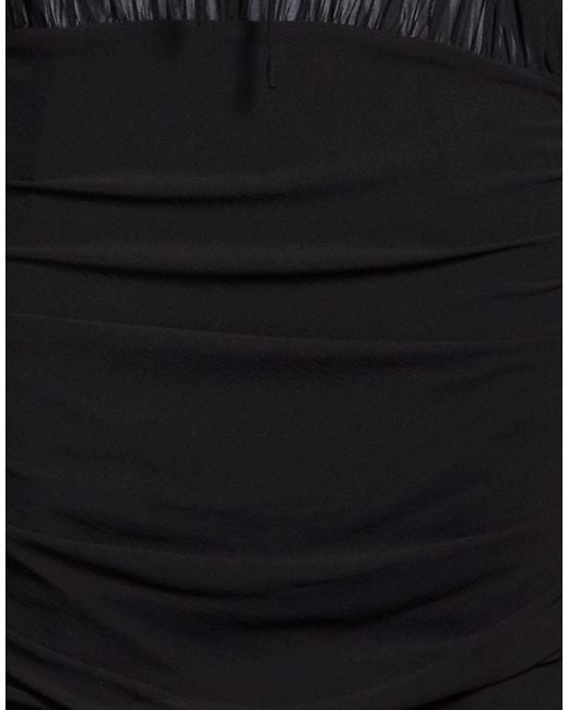 ANDAMANE Black Mini Dress Silk, Elastane