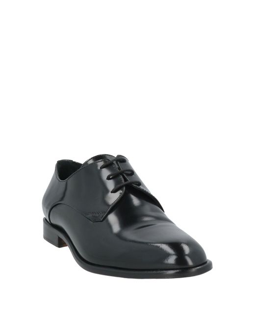 Melluso Black Lace-Up Shoes Leather for men