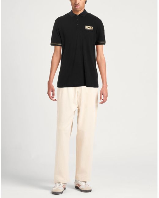 EA7 Black Polo Shirt for men