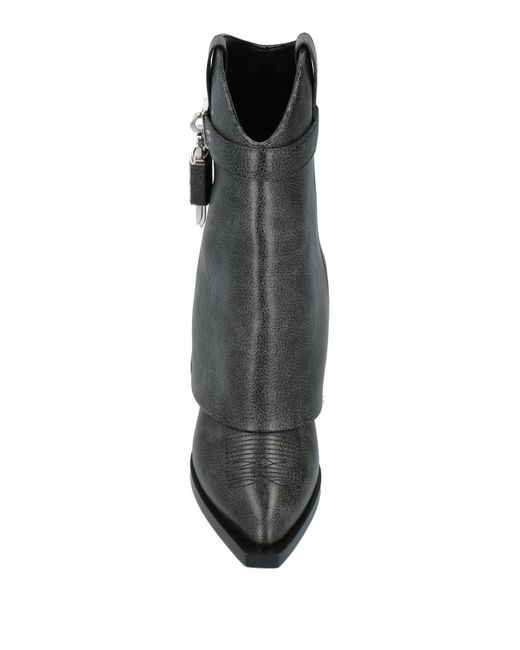 Givenchy Black Charcoal Ankle Boots Leather