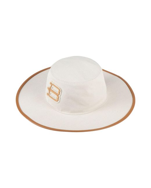 Borsalino White Hat Cotton, Linen