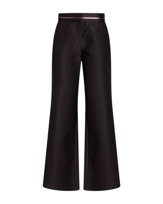 Barba Napoli Black Pants Viscose, Polyamide