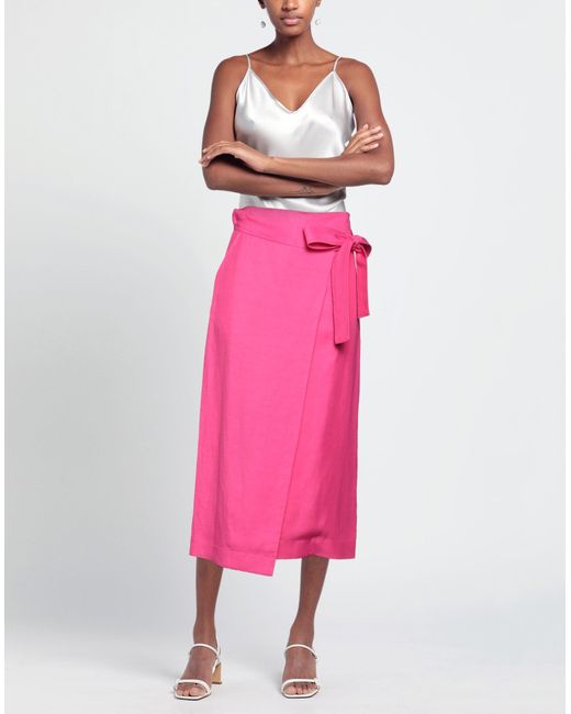 P.A.R.O.S.H. Pink Midi Skirt
