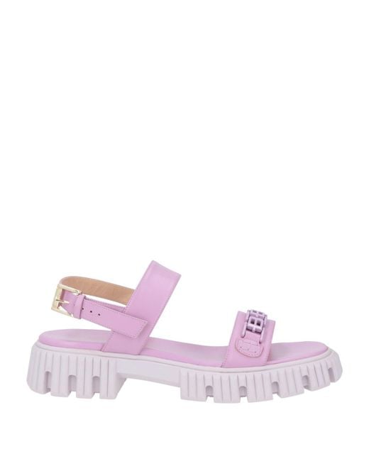 Baldinini Purple Lilac Sandals Leather