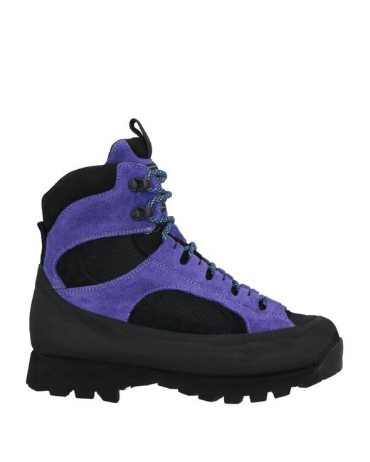 Diemme Blue Ankle Boots Leather, Textile Fibers, Rubber