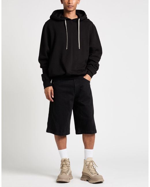 Rick Owens Black Sweatshirt Cotton for men