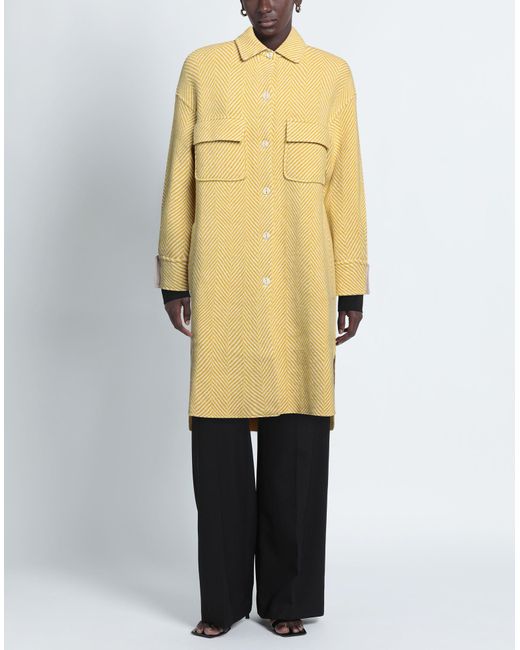 Bruno Manetti Yellow Overcoat & Trench Coat