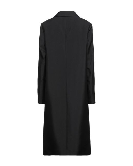 Jil Sander Black Overcoat & Trench Coat