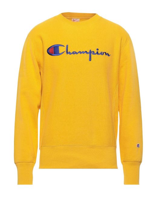 mens yellow champion sweatshirt