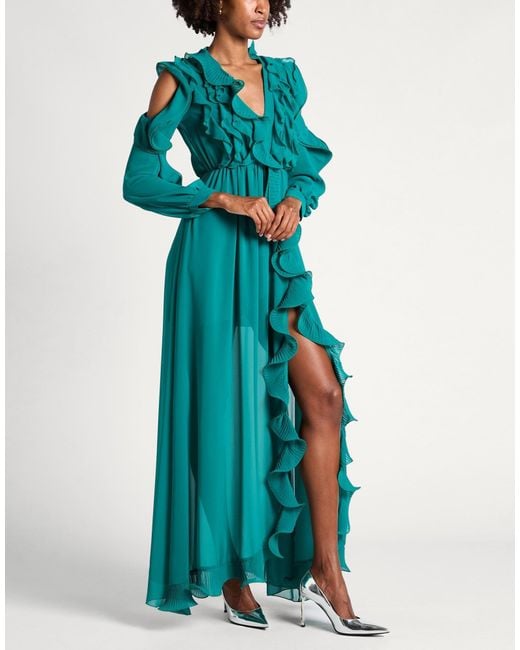 Babylon Green Maxi Dress Polyester