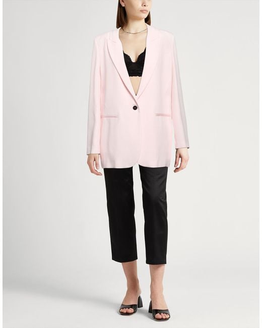Forte_forte Pink Light Blazer Acetate, Viscose