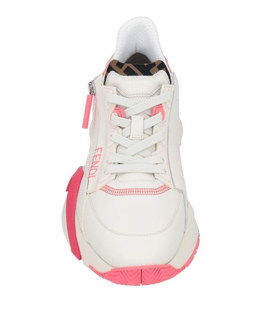 Fendi Pink Flow Ff & Leather Sneaker