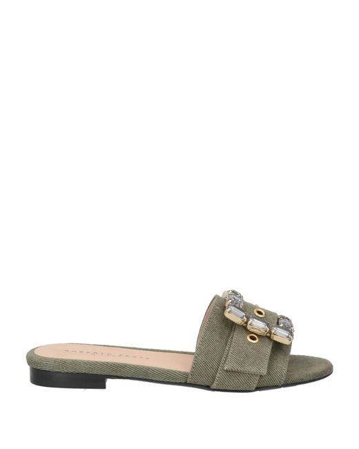 Roberto Festa Green Sandals Textile Fibers