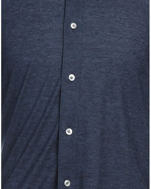 Camisa Finamore 1925 de hombre de color Blue
