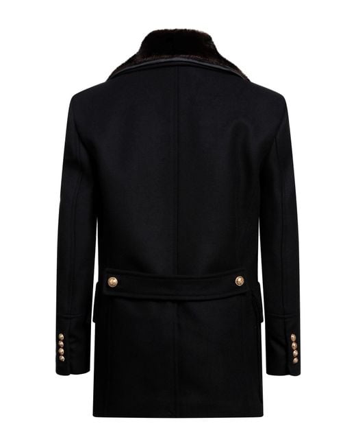 Balmain Black Coat for men