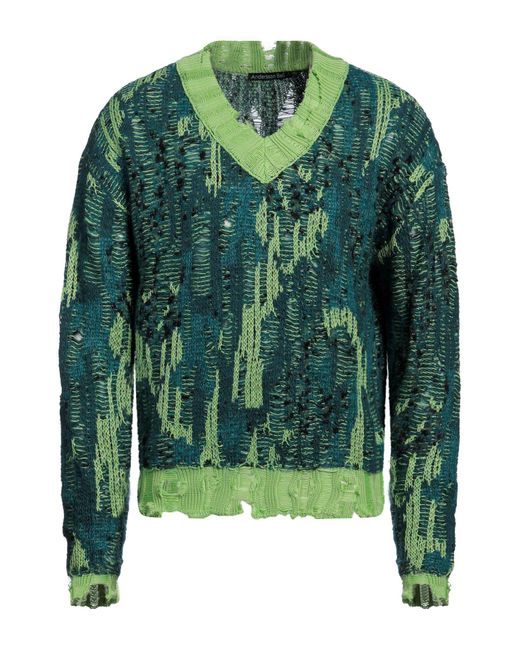 ANDERSSON BELL Green Sweater for men