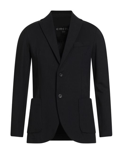 Circolo 1901 Black Blazer Cotton, Polyamide, Elastane for men