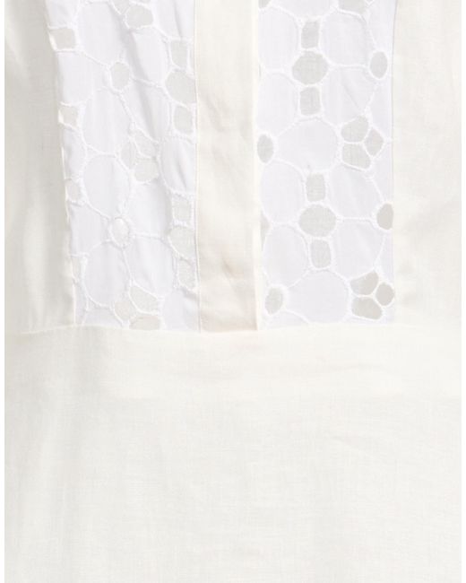 Barba Napoli White Mini Dress Linen