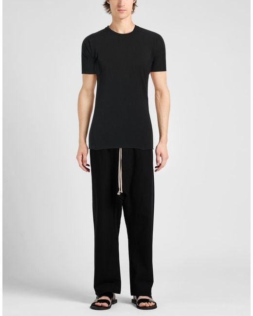 Masnada Black T-Shirt Cotton, Modal, Elastane for men