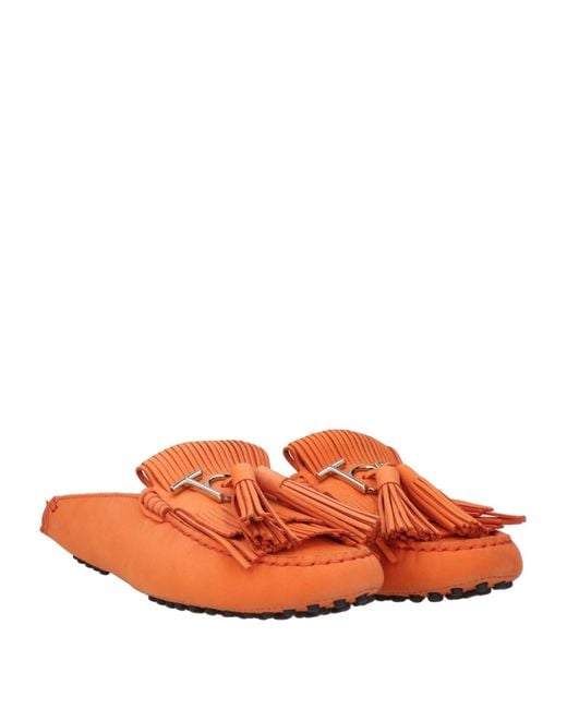 Tod's Orange Mules & Clogs