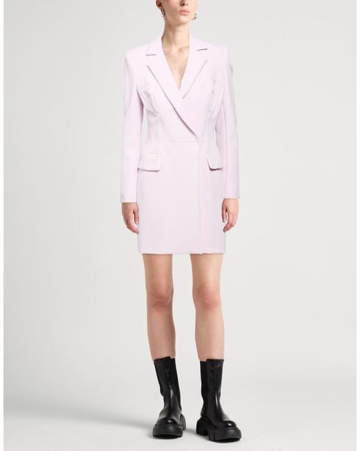 Elisabetta Franchi Pink Lilac Mini Dress Polyester, Elastane