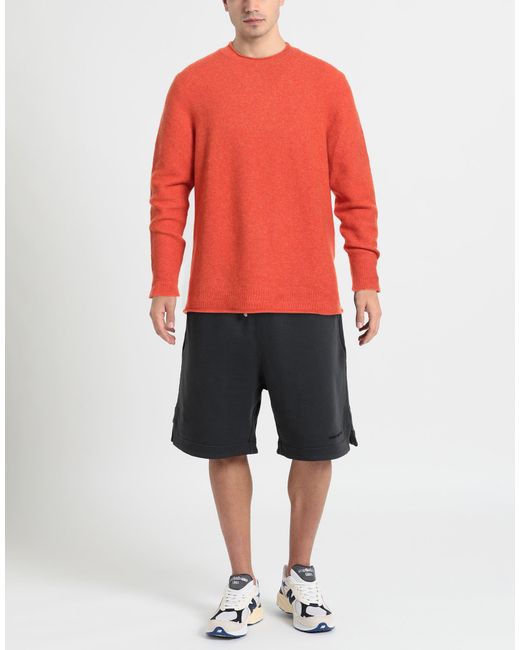 Vneck Red Sweater Wool, Polyamide, Elastane for men