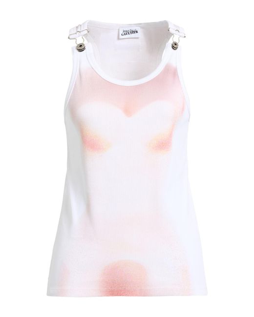 Jean Paul Gaultier Pink Tank Top Cotton, Elastane