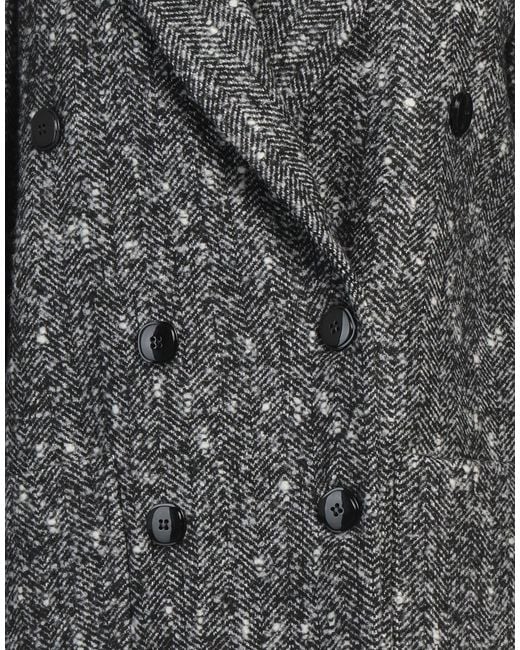 Hanita Gray Coat Polyester, Wool, Polyurethane